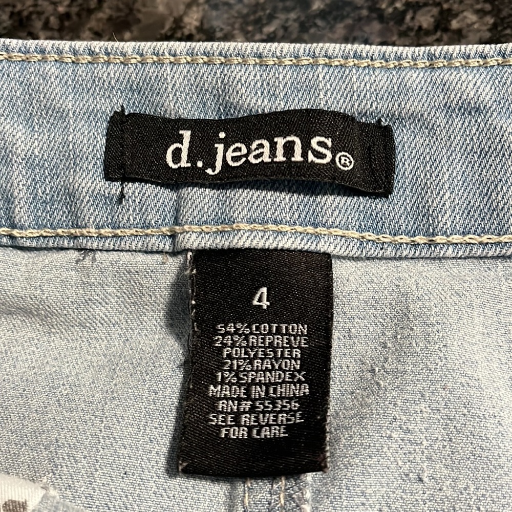 D.jeans size 4 midi jean skirt - Picture 3 of 7